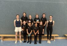 Erfolgreiche Kunst- und Einradsportlerinnen beim Mörfelder Pokal