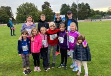 TSG 1861 Flonheim Leichtathletik mit 10 Läufern beim Polderlauf in Ingelheim am Start