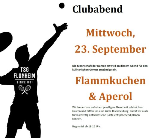 Clubabend auf der Tennisanlage